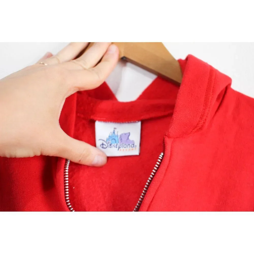 Vintage Kids Disneyland Minnie Mouse Zip Up Hoodie Sweatshirt Large - Picture 4 of 4